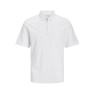 Jack & Jones Jjemac Zip SS POLO SN Beyaz Erkek T-Shirt
