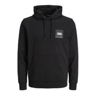 Jack & Jones Jjerover Sweat Hood SN Siyah Erkek Sweatshirt