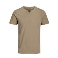 Jack & Jones Jjesplit Neck Tee Noos Crockery Fit Slim Erkek T-shirt