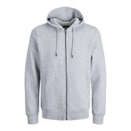 Jack & Jones Jjestar Basic Sweat Zip Hood Noos Light Grey Melanj Erkek Sweatshirt