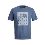 Jack & Jones Jjflint Tee SS Mavi Ensign Blue Bisiklet Yaka Erkek T-shirt