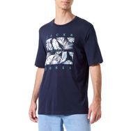 Jack & Jones Jjfloor Tee SS Lacivert Navy Blazer Bisiklet Yaka Erkek T-shirt
