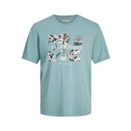 Jack & Jones Jjfloor Tee Ss Mavi Goblin Blue Bisiklet Yaka Erkek T-shirt