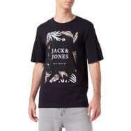 Jack & Jones Jjfloor Tee SS Siyah Bisiklet Yaka Erkek T-shirt