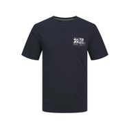 Jack & Jones Jjluke Tee Ss Koyu Mavi Beyaz Gri Bisiklet Yaka Erkek T-shirt
