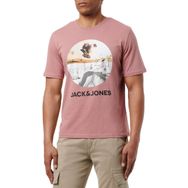 Jack & Jones Jjnavin Tee SS Mesa Rose Bisiklet Yaka Erkek T-shirt