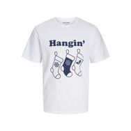 Jack & Jones Jjxmas One Color Funny Tee Ss Sky Captain Bisiklet Yaka Erkek T-shirt