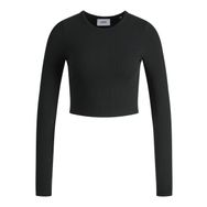 Jack & Jones Jjxx Jxfeline Str Ls Rib Tee Jrs Noos Black Kadın T-shirt