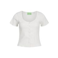 Jack & Jones Jjxx Jxlucinda Str Ss Tee JRS Blanc DE Blanc Kadın T-shirt