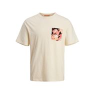 Jack & Jones Joraruba Abstract Aop Pocket Tee SS CN Krem Rengi Erkek T-shirt