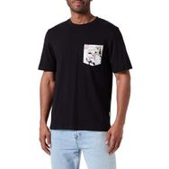 Jack & Jones Joraruba Abstract Aop Pocket Tee SS CN Siyah Erkek T-shirt