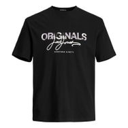 Jack & Jones Joraruba Aop Branding Tee Ss Crew Neck Siyah Erkek T-shirt