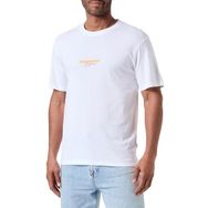 Jack & Jones Joraruba Puff Branding Tee Ss Parlak Beyaz Bisiklet Yaka Erkek T-shirt