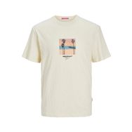 Jack & Jones Joraruba Small Photo Tee Ss Crew Neck Krem Rengi Erkek T-shirt