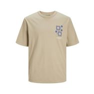 Jack & Jones Jorbarii Tee Ss Crew Neck Koyu Bej Erkek T-shirt