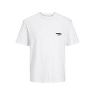 Jack & Jones Jorbora Branding Tee Ss Crew Neck Blk Parlak Beyaz Erkek T-shirt