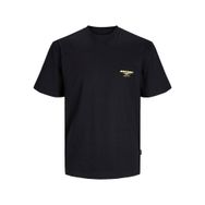 Jack & Jones Jorbora Branding Tee Ss Crew Neck Blk Siyah Erkek T-shirt