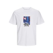 Jack & Jones Jorbushwick Blur Tee Ss Parlak Beyaz Bisiklet Yaka Erkek T-shirt