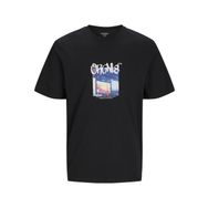 Jack & Jones Jorbushwick Blur Tee Ss Siyah Bisiklet Yaka Erkek T-shirt