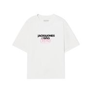 Jack & Jones Jorbushwick Tee Ss FST Parlak Beyaz Bisiklet Yaka Erkek T-shirt
