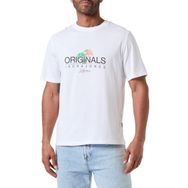 Jack & Jones Jorcasey Tee Ss Crew Neck Parlak Beyaz Erkek T-shirt