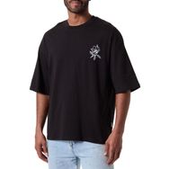 Jack & Jones Jorcharge Graphic Tee Ss Crew Neck Styd Siyah Baskı Çiçek Erkek T-shirt
