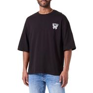 Jack & Jones Jorcharge Graphic Tee Ss Crew Neck Styd Siyah Baskı: Kelebek Erkek T-shirt