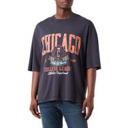 Jack & Jones Jorcharge Washed Tee Ss Crew Neck Styd Siyah Erkek T-shirt