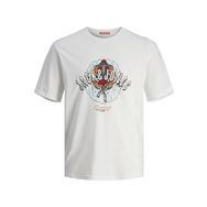 Jack & Jones Jorcoconut Skull Tee Ss Parlak Beyaz Bisiklet Yaka Erkek T-shirt