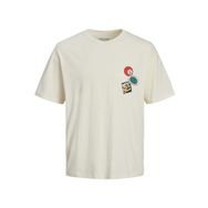 Jack & Jones Jordecal Tee SS Crew Neck TG LN Tereyağı Krema Erkek T-shirt
