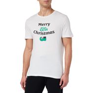 Jack & Jones Jorelfen Tee Ss Crew Neck Xmas Parlak Beyaz Erkek T-Shirt