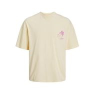Jack & Jones Jorfaro Back Tee Ss Crew Neck Krem Rengi Erkek T-shirt