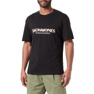 Jack & Jones Jorgrand Branding Tee Ss Crew Neck Blk Siyah Erkek T-shirt