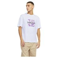Jack & Jones Jorlafayette Branding Tee Ss Parlak Beyaz Bisiklet Yaka Erkek T-shirt