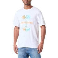 Jack & Jones Jorlafayette Tee SS Crew Neck 2 FST Parlak Beyaz Erkek T-shirt