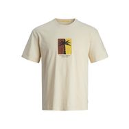 Jack & Jones Jormarbella Branding Tee SS Tereyağı Krema Bisiklet Yaka Erkek T-shirt