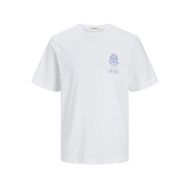 Jack & Jones Jornoto Graphic Chest Tee SS C.n LN Parlak Beyaz Erkek T-shirt