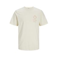 Jack & Jones Jornoto Graphic Chest Tee SS C.N LN Tereyağı Krema Erkek T-shirt
