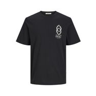 Jack & Jones Jornoto Siyah Graphic Chest Tee SS C.N LN Erkek T-shirt