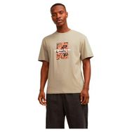 Jack & Jones Jorsequoia Tee SS Kahverengi Turuncu Siyah Erkek T-shirt