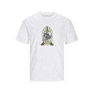 Jack & Jones Jorseven Skull Tee SS Crew Neck Sn Parlak Beyaz Erkek T-shirt
