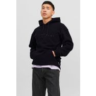 Jack & Jones Jorsilverlake Fleece Hood Siyah Erkek Sweatshirt