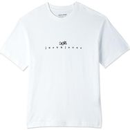 Jack & Jones Jorsilverlake Puff Tee S Crew Neck LN Parlak Beyaz Erkek T-shirt