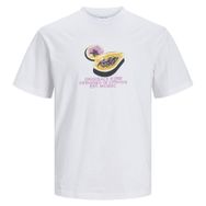 Jack & Jones Jortampa AOP Branding Tee Ss C.N SN Parlak Beyaz Erkek T-shirt