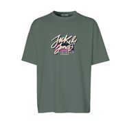 Jack & Jones Jortampa Tee Ss Crew Neck 1 FST LN Koyu Yeşil Erkek T-shirt