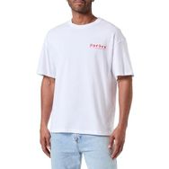 Jack & Jones Jortokyo Market Tee Ss Parlak Beyaz Baskı Kırmızı Script Bisiklet Yaka Erkek T-shirt