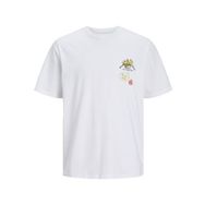 Jack & Jones Jorvalencia Chest Tee Ss Crew Neck Parlak Beyaz Erkek T-shirt