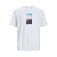 Jack & Jones Jorvesterbro Picture Tee Ss Crew Neck Sn Parlak Beyaz Erkek T-shirt