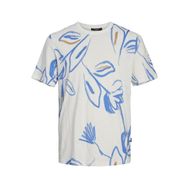 Jack & Jones Jprblapalma AOP Ss Tee Crew Neck Sn Cloud Dancer Erkek T-shirt