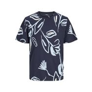 Jack & Jones Jprblapalma AOP Ss Tee Crew Neck Sn Lacivert Navy Blazer Erkek T-shirt
